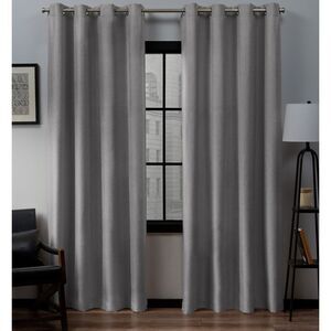 Gray Grommet Top Blackout Curtain Panel - Home Bath